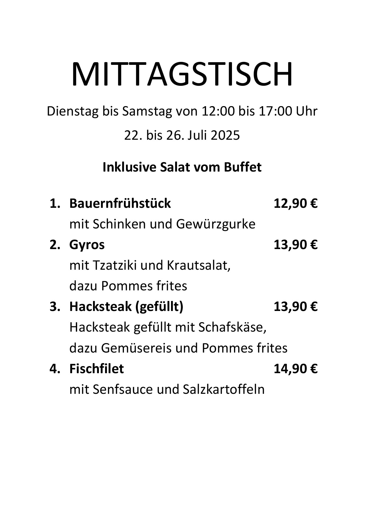 Mittagstisch